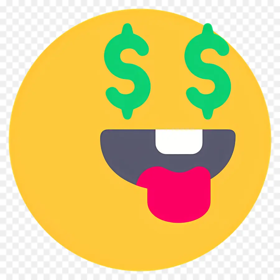 Dinero Emoji，Emoji De Ojos De Dólar PNG