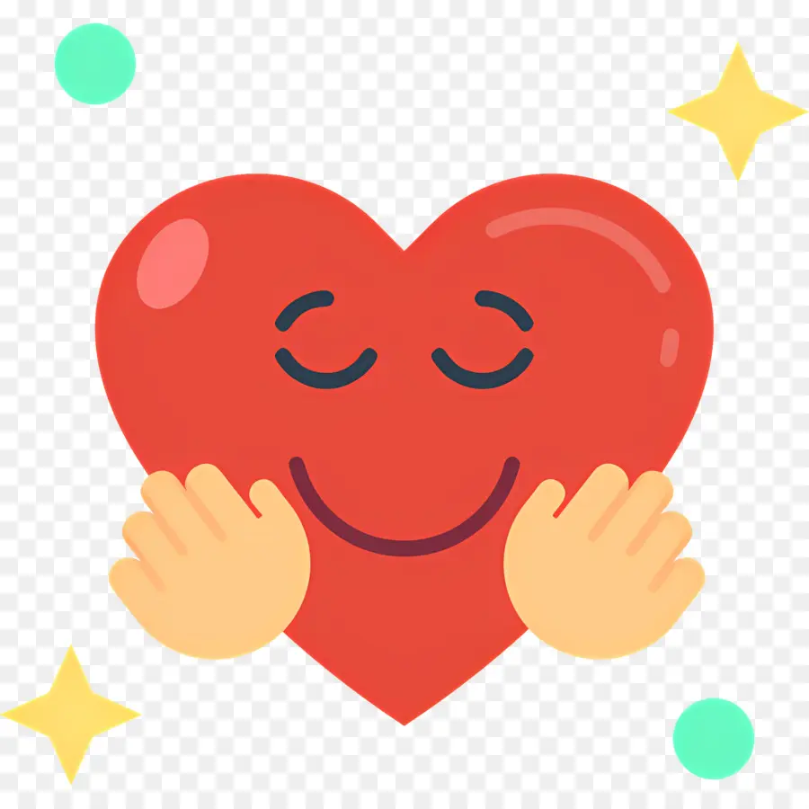 Emojis De Corazon，Corazón Con Abrazo PNG