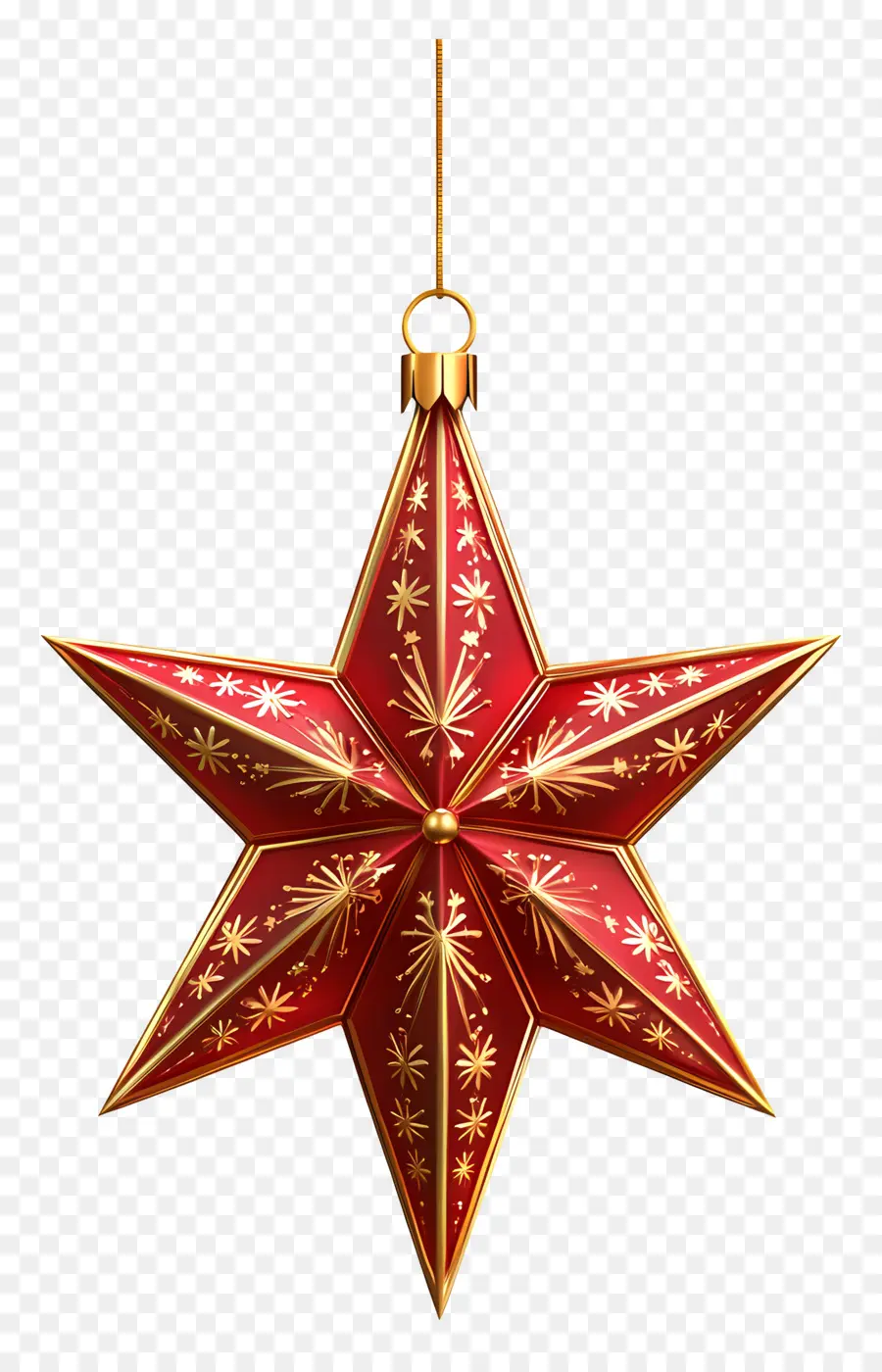 Estrella De Navidad，Adorno De Estrella Roja PNG