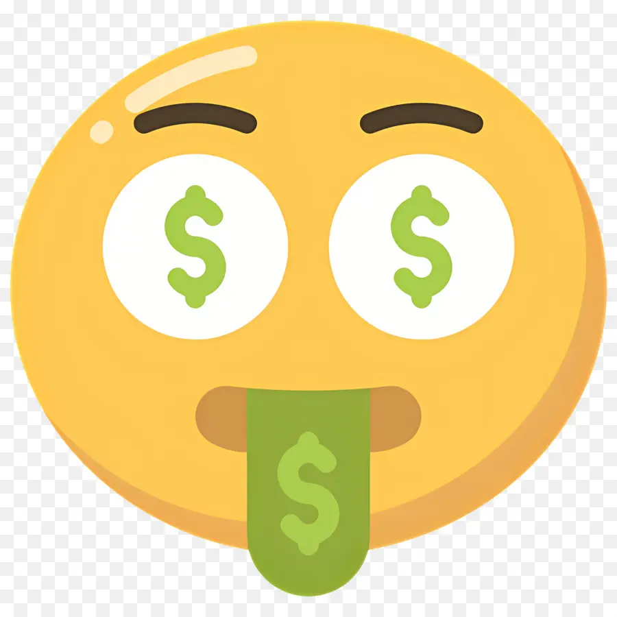 Dinero Emoji，Emoji De Cara De Dinero PNG