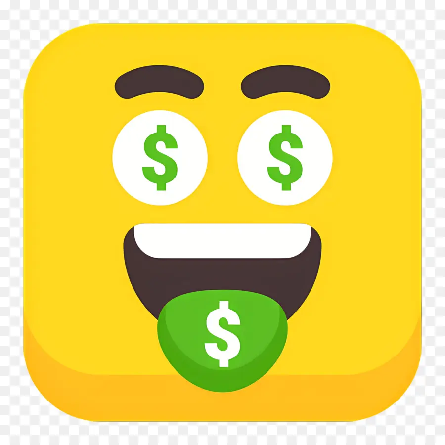 Dinero Emoji，Cara De Dinero PNG