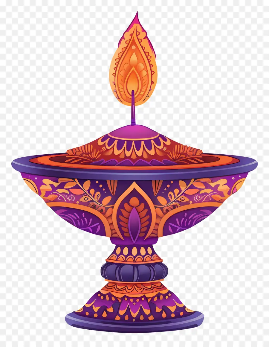 Lámpara De Día De La Independencia，Diya Elegante PNG