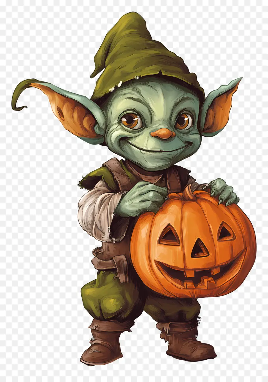 Calabaza Duende，Duende Con Calabaza PNG