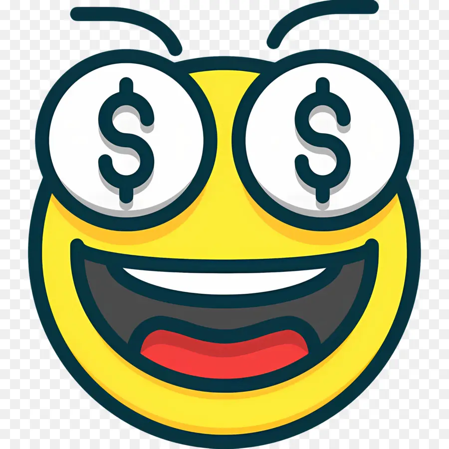 Dinero Emoji，Emoji De Ojos De Dinero PNG