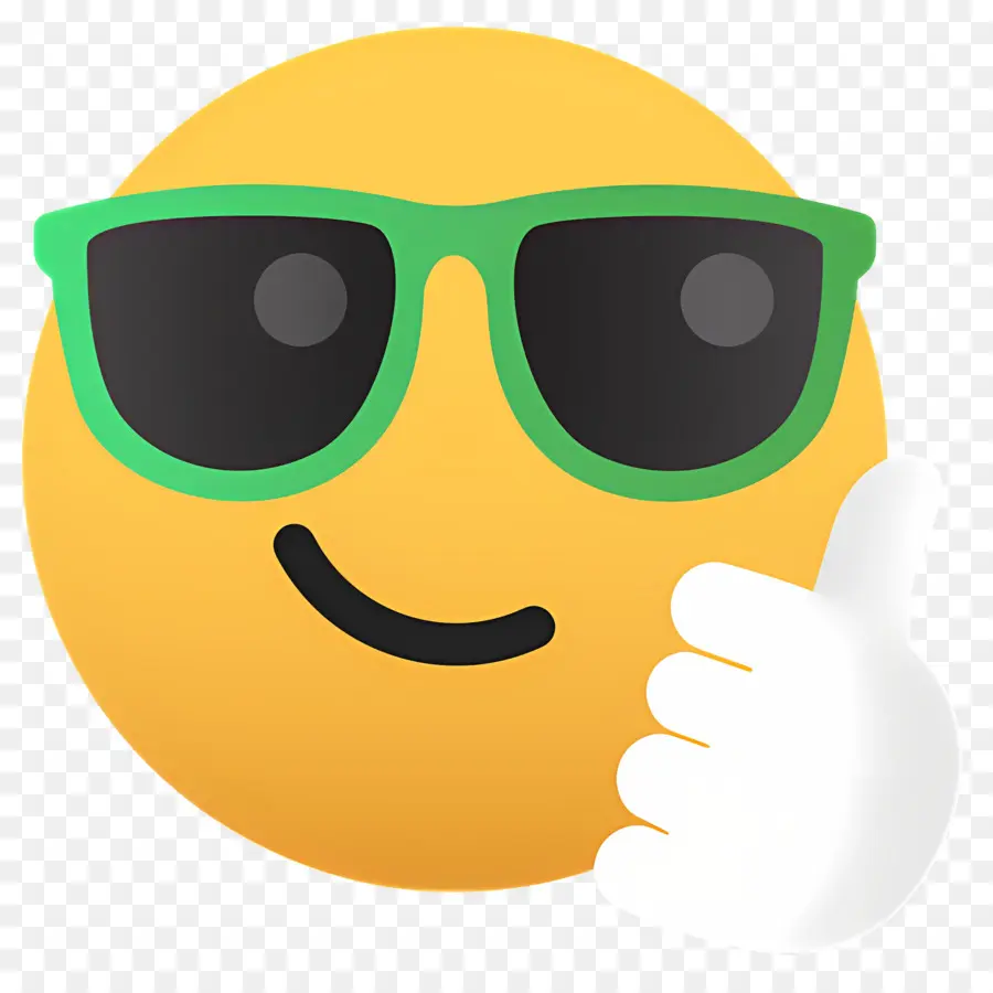 Emoji Pulgar Arriba，Emoji Genial PNG