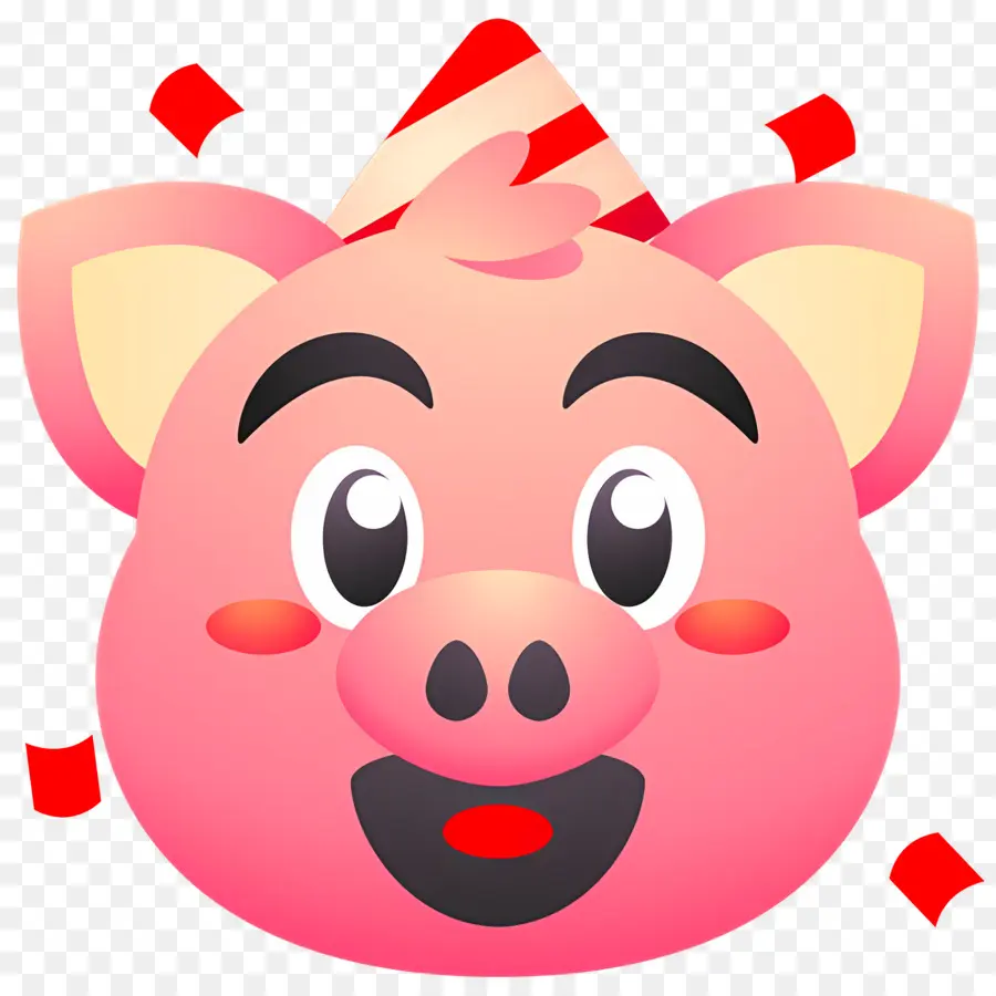 Emojis De Cumpleaños，Cerdo De Fiesta PNG