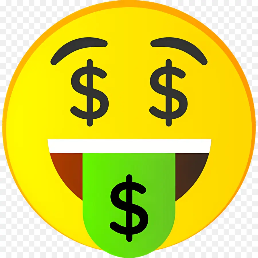 Dinero Emoji，Emoji De Cara De Dinero PNG