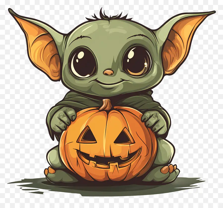 Calabaza Duende，Duende Chibi Con Calabaza PNG