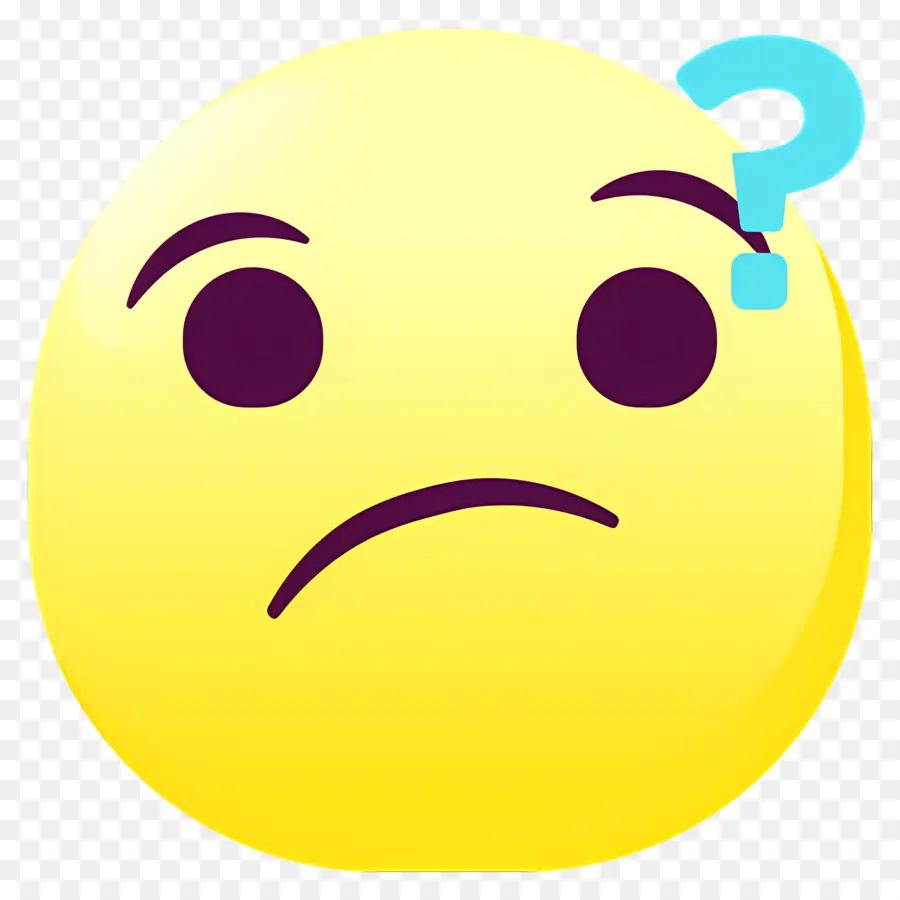 Emoji Confundido，Signo De Interrogación PNG