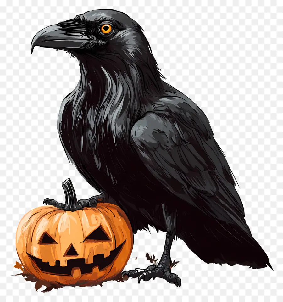 Cuervo De Halloween，Cuervo Negro PNG