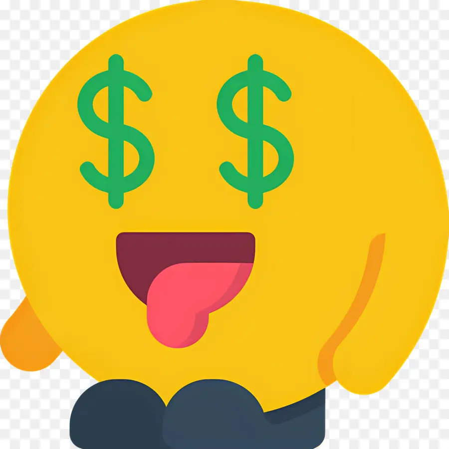 Dinero Emoji，Emoji De Ojos De Dólar PNG