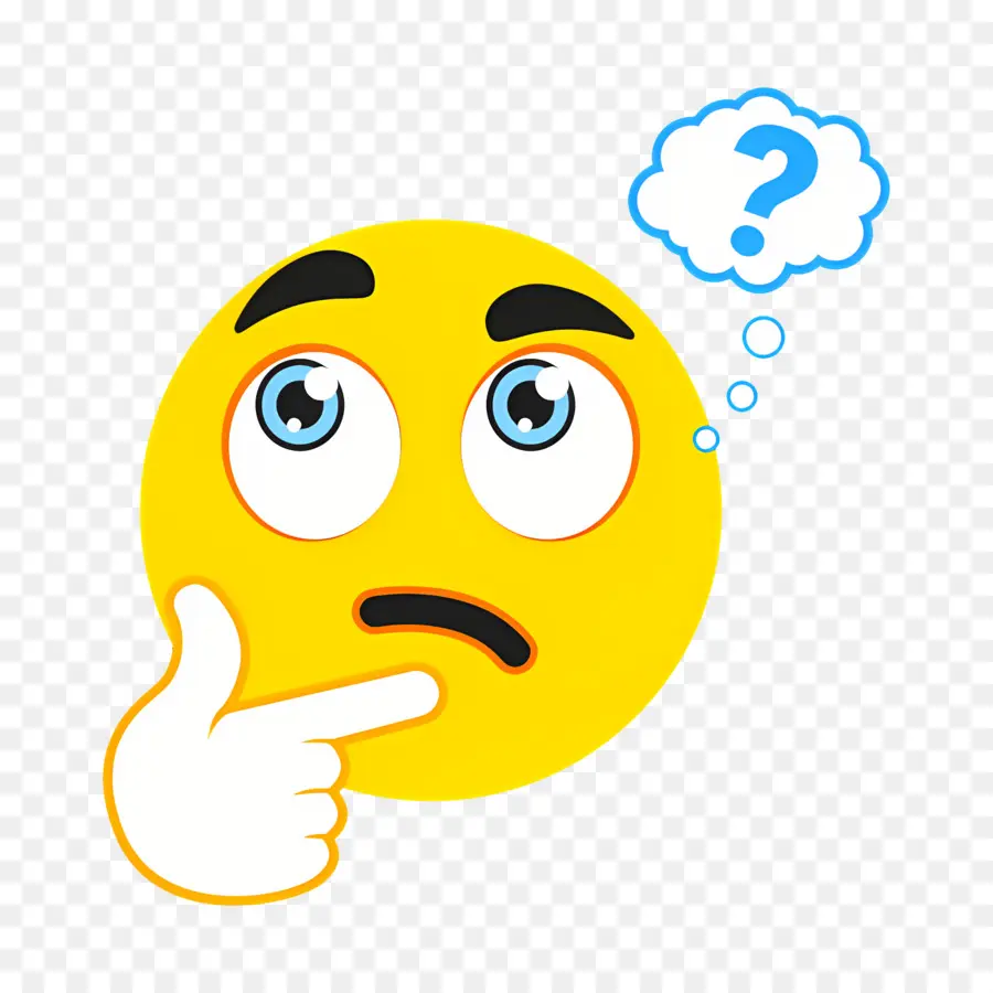 Emoji Confundido，Emoji Pensando PNG