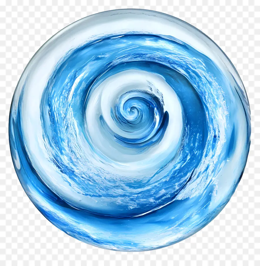 Remolino De Agua，Espiral Azul PNG