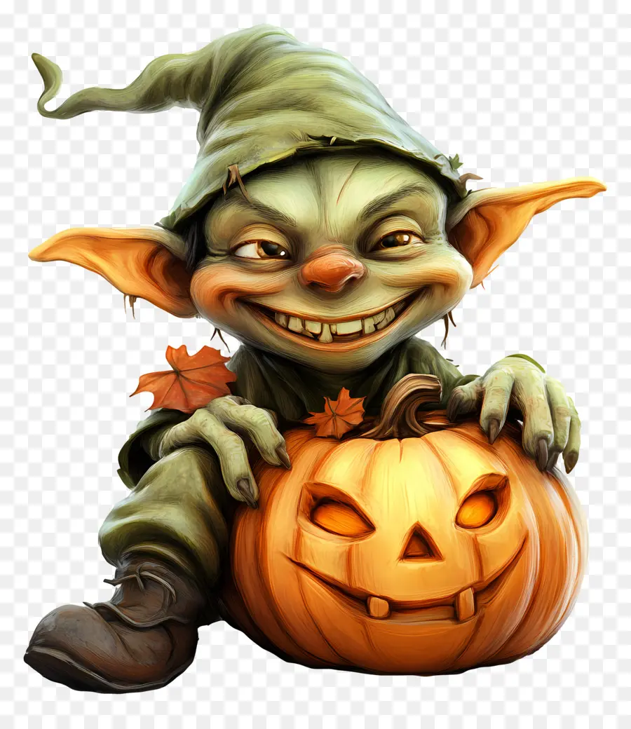 Calabaza Duende，Duende Con Calabaza PNG