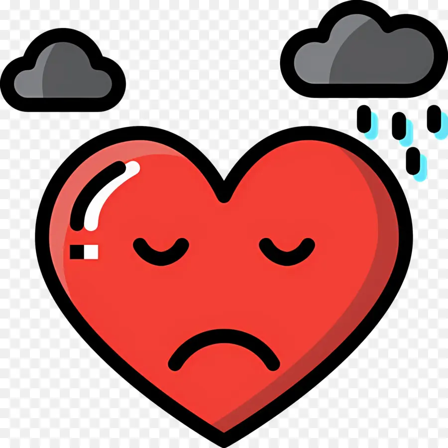 Emojis De Corazon，Emoji De Corazón Triste PNG