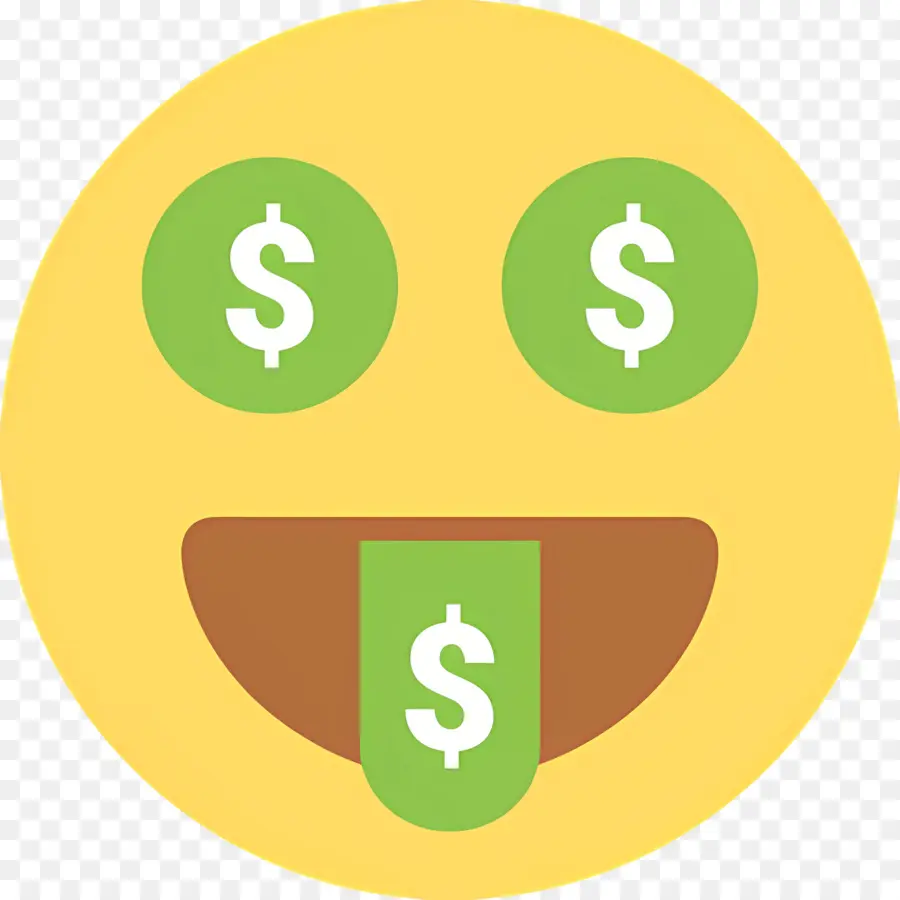 Dinero Emoji，Emoji De Cara De Dinero PNG