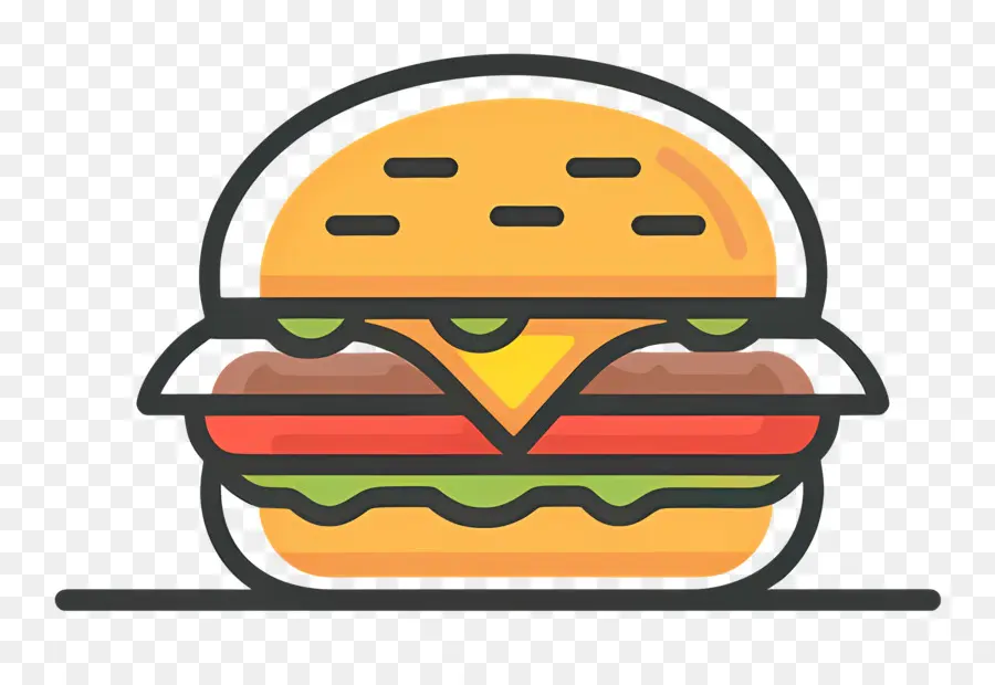 Logotipo De Hamburguesa，Hamburguesa Sencilla PNG