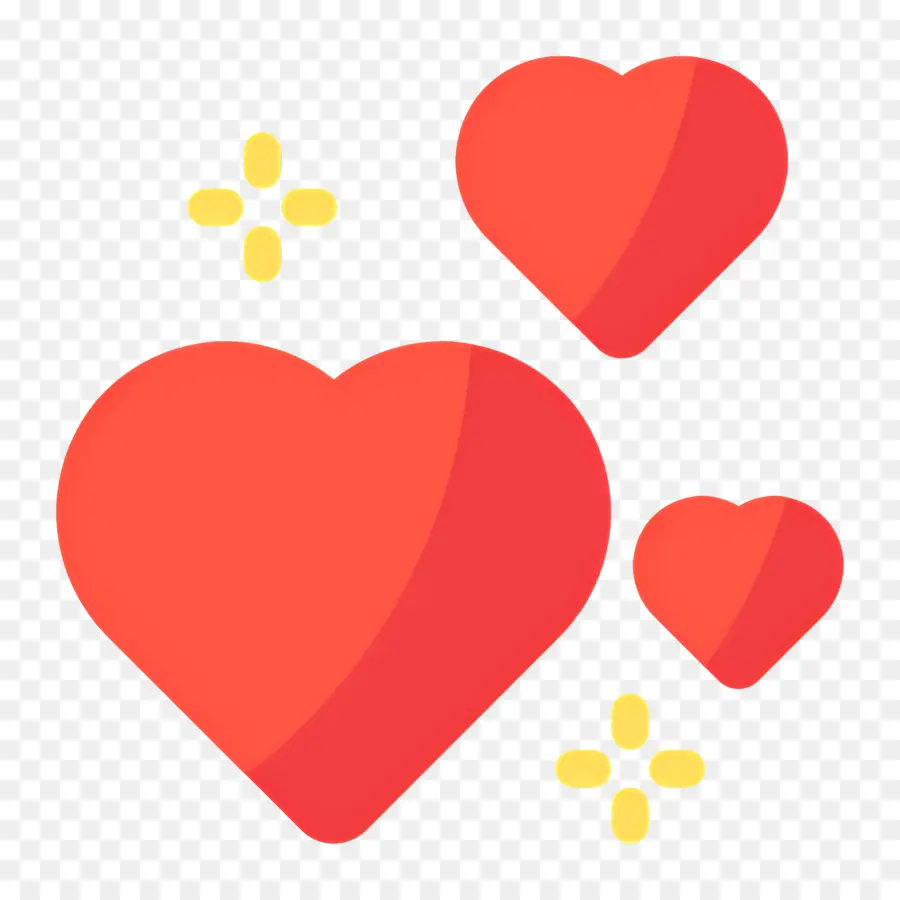 Emojis De Corazon，Corazón Rojo Con Corazones Más Pequeños PNG