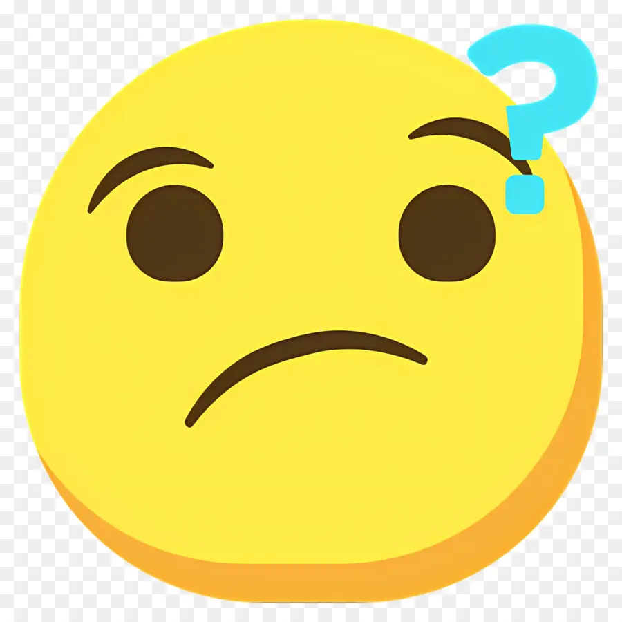 Emoji Confundido，Signo De Interrogación PNG