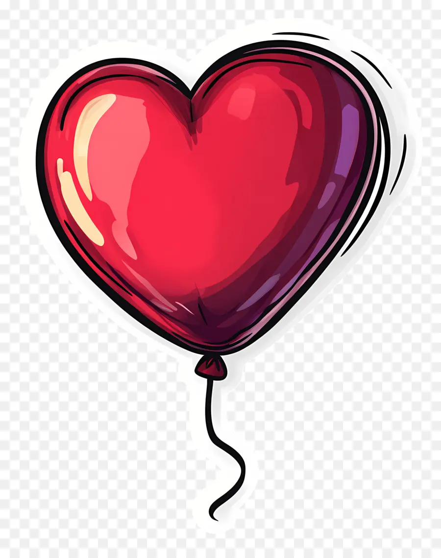 Globo De Amor，Globo De Corazón Rojo PNG