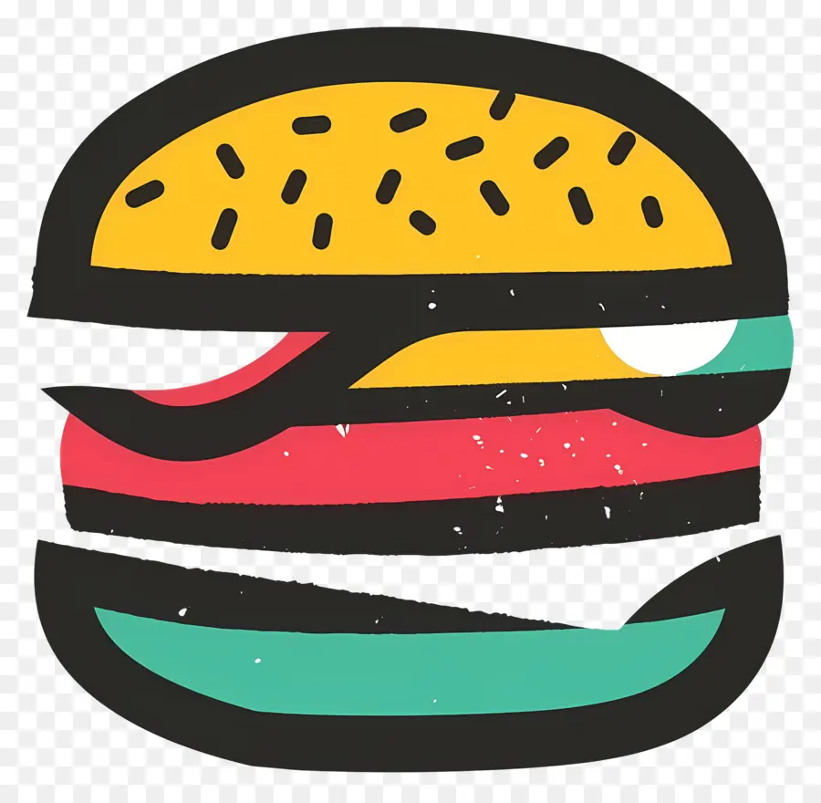 Logotipo De Hamburguesa，Hamburguesa Estilizada PNG