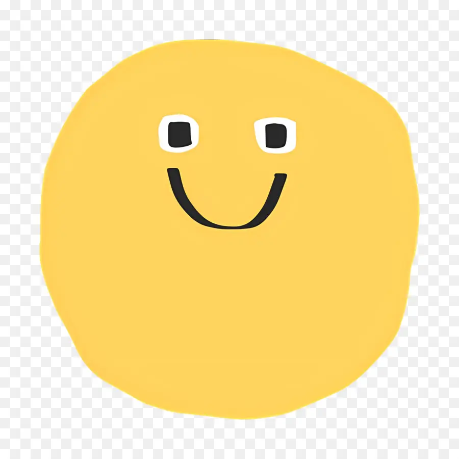 Sonrisa Emoji，Cara Sonriente Dibujada A Mano PNG