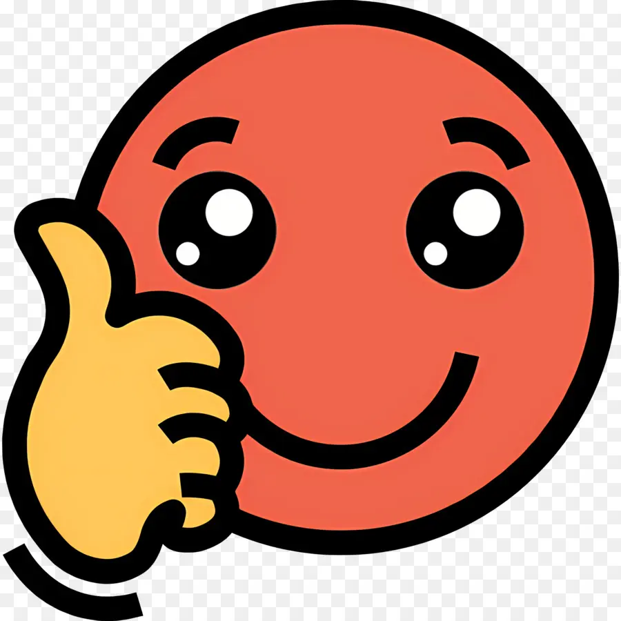 Emoji Pulgar Arriba，Cara Sonriente Amarilla PNG