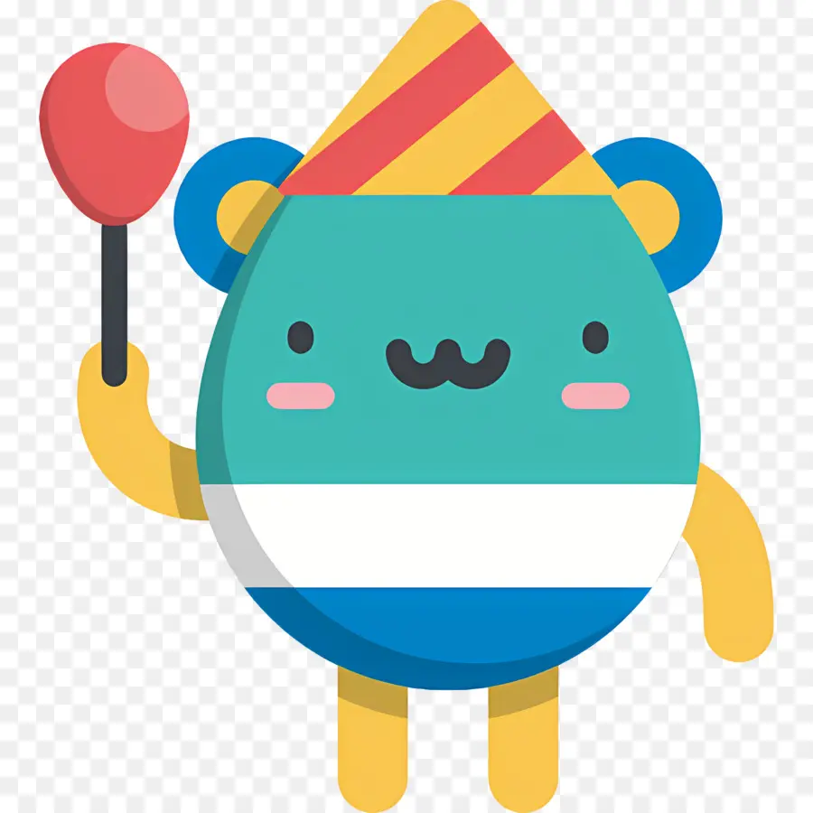 Emojis De Cumpleaños，Personaje De Fiesta PNG