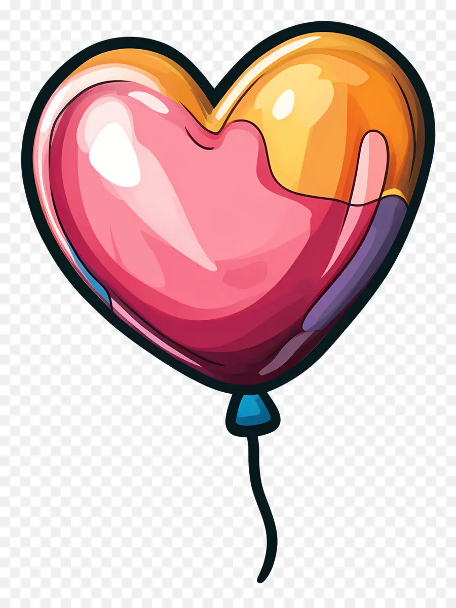 Globo De Amor，Globo De Corazón Rojo PNG