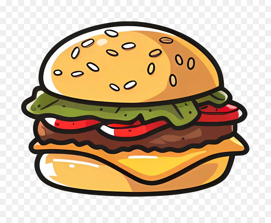 Logotipo De Hamburguesa，Hamburguesa De Dibujos Animados PNG