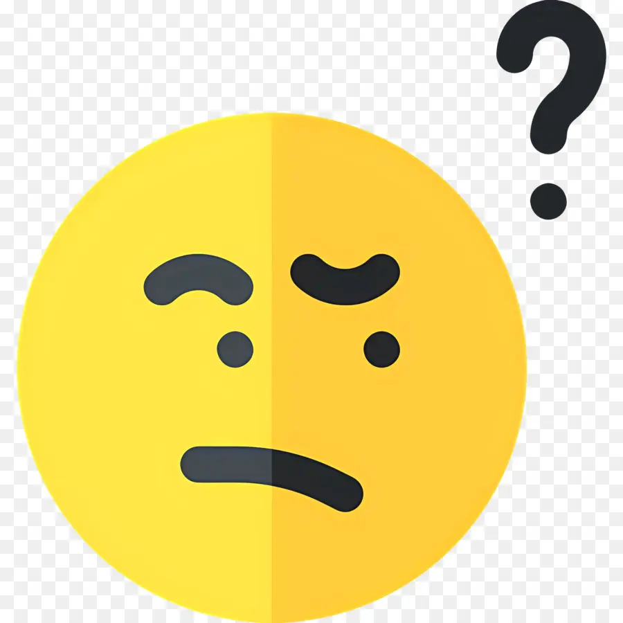 Emoji Confundido，Signo De Interrogación PNG