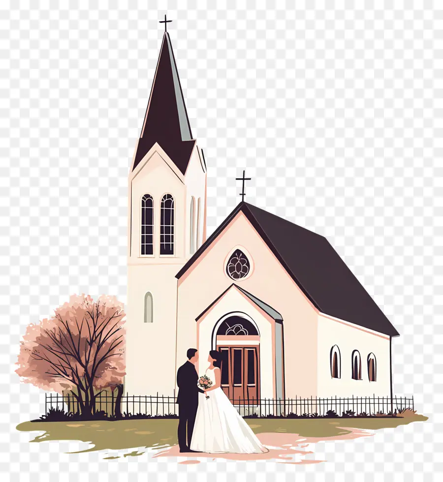 Iglesia De Boda，Pareja De Novios En La Iglesia PNG