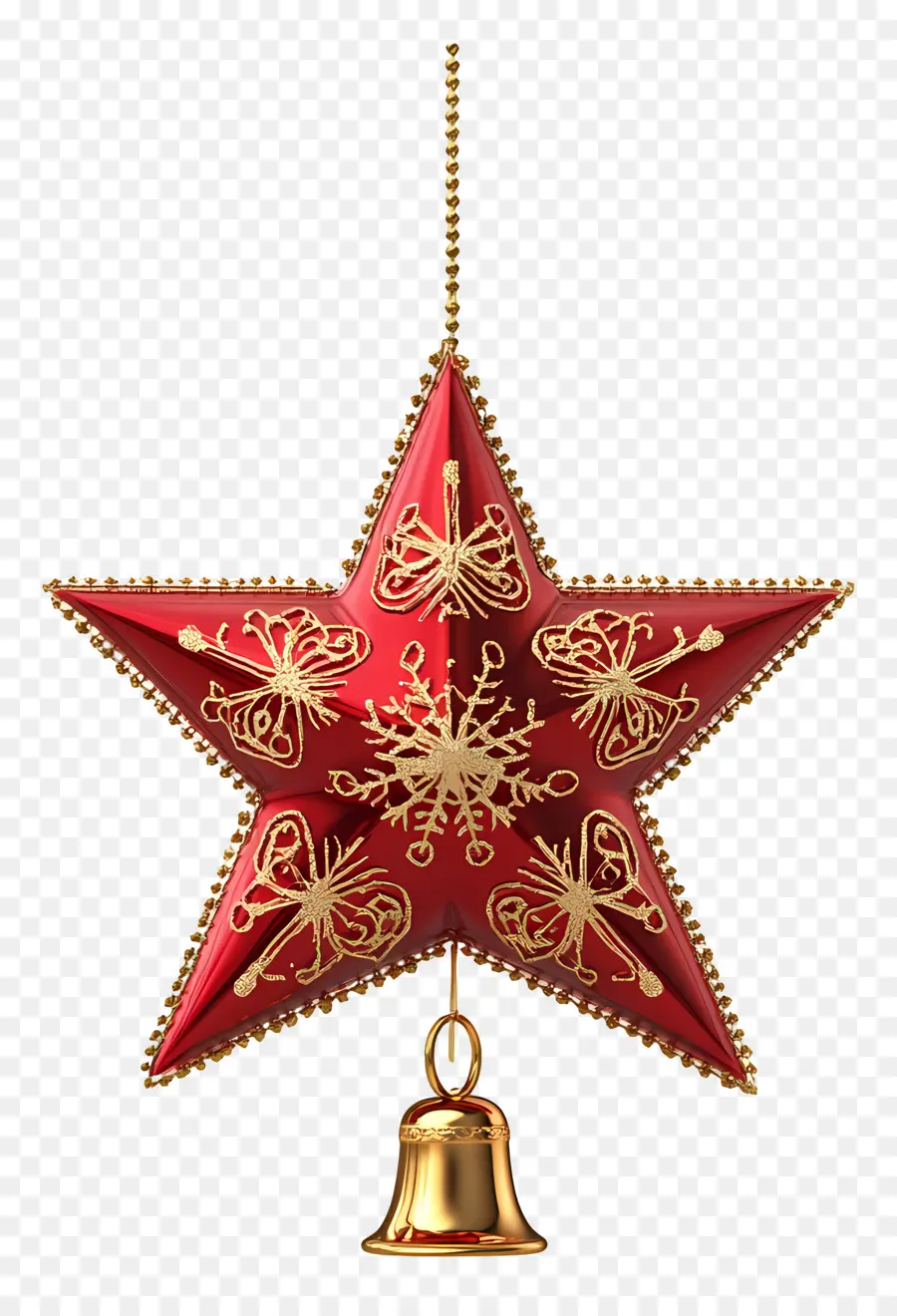 Estrella De Navidad，Adorno De Estrella Roja PNG