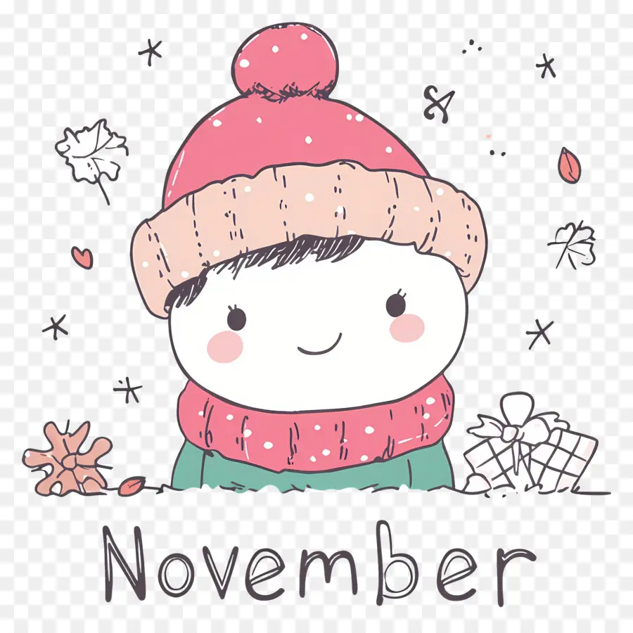 Palabra Noviembre，Niño De Invierno PNG