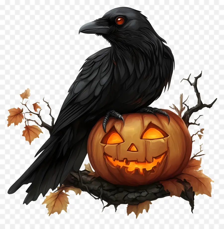 Cuervo De Halloween，Cuervo Negro PNG