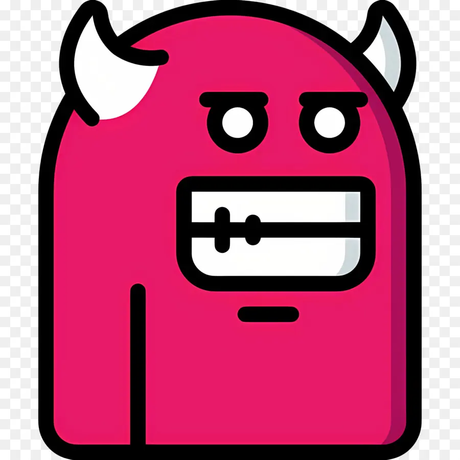 Diablo Emoji，Monstruo Rosa PNG