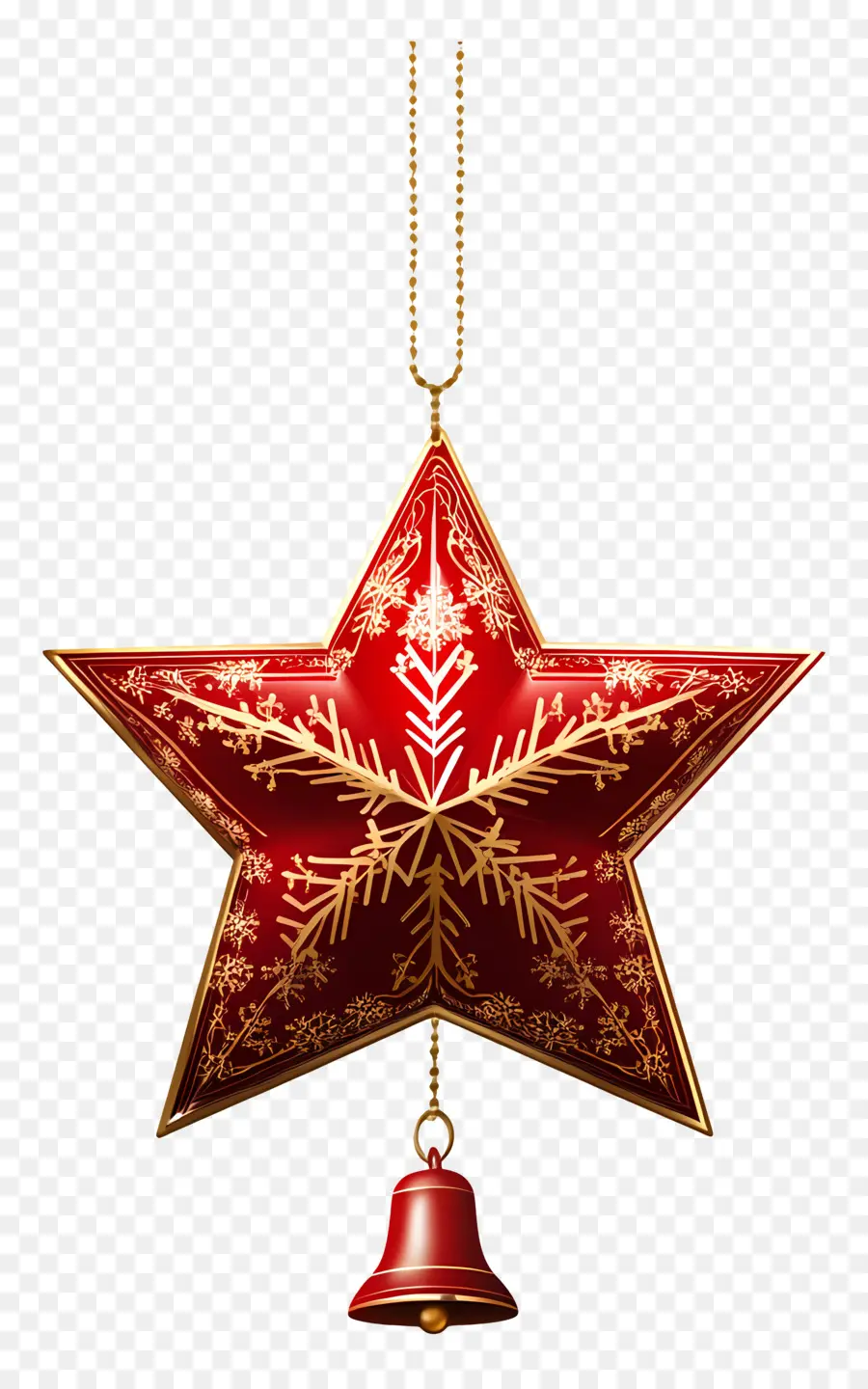 Estrella De Navidad，Adorno De Estrella Roja PNG