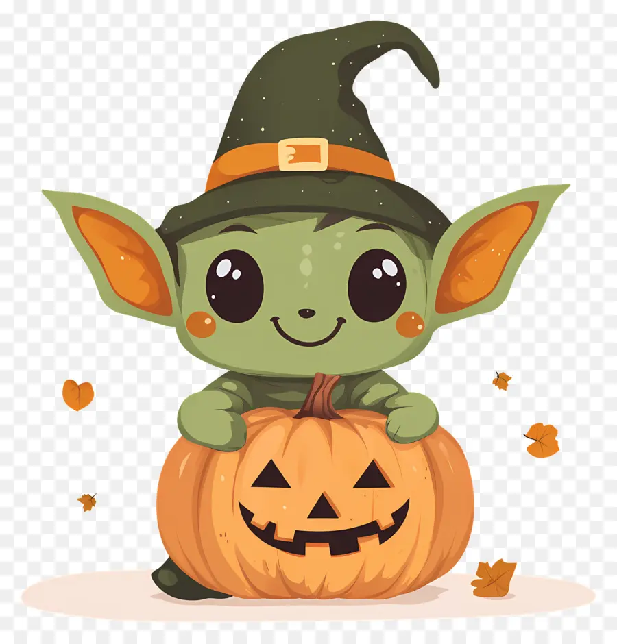 Calabaza Duende，Lindo Duende Con Calabaza PNG