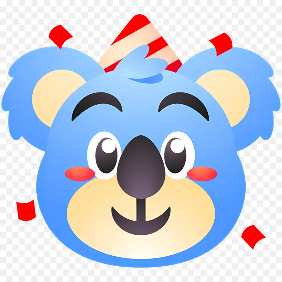 Emojis De Cumpleaños，Koala Azul PNG