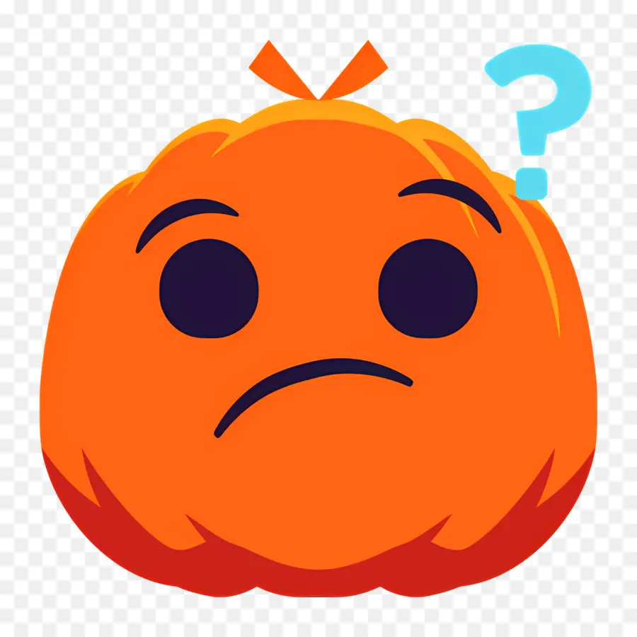 Emoji Confundido，Emoji De Calabaza PNG