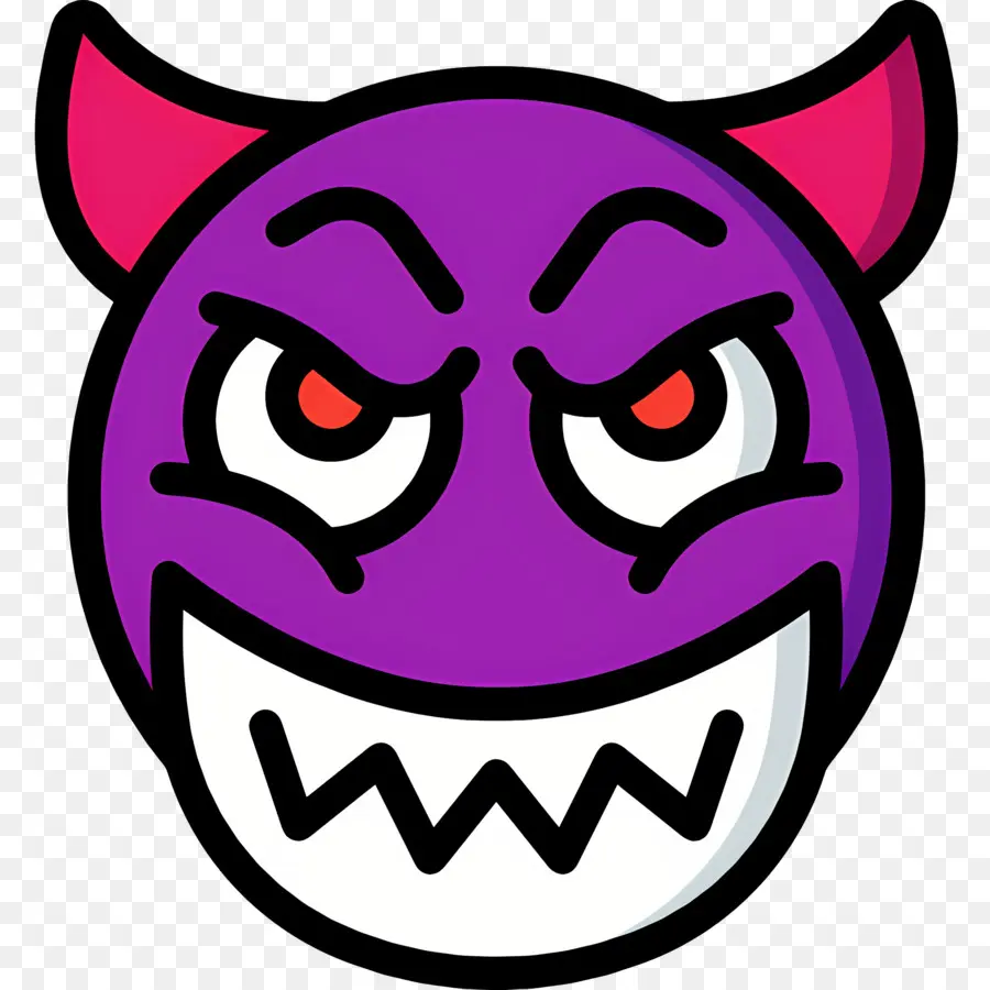 Diablo Emoji，Emoji Del Diablo Morado PNG