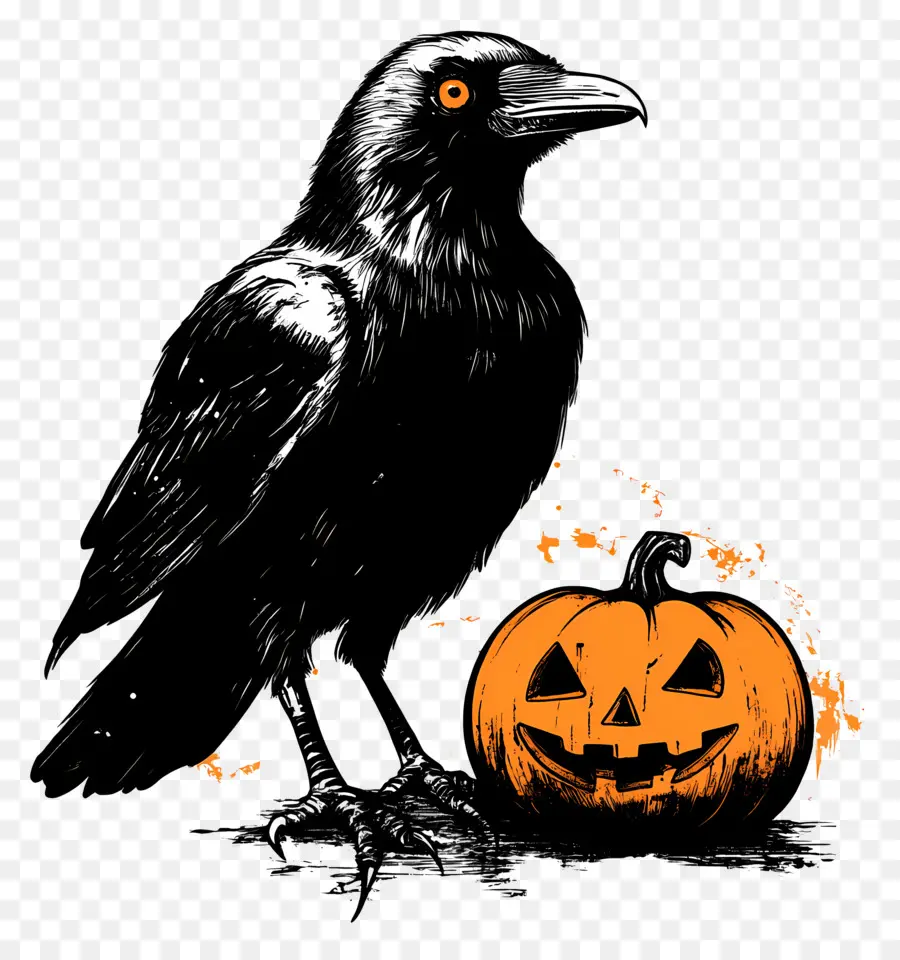 Cuervo De Halloween，Cuervo Negro PNG