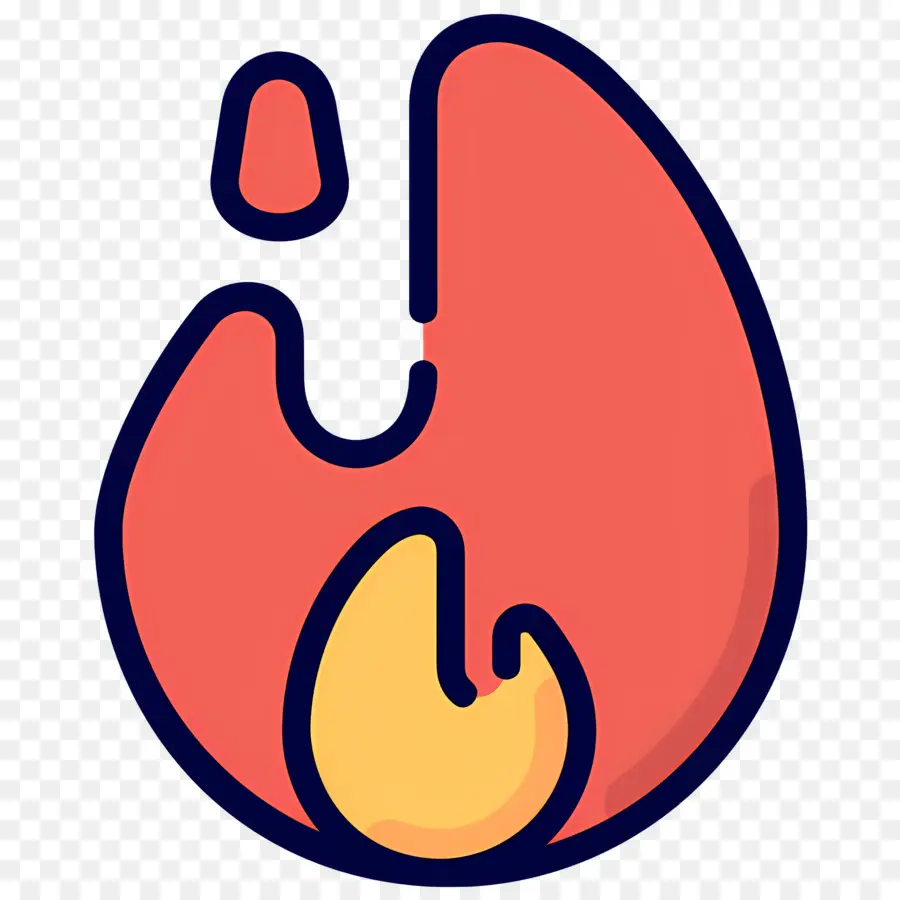 Emoji De Fuego，Llama Roja Y Amarilla PNG