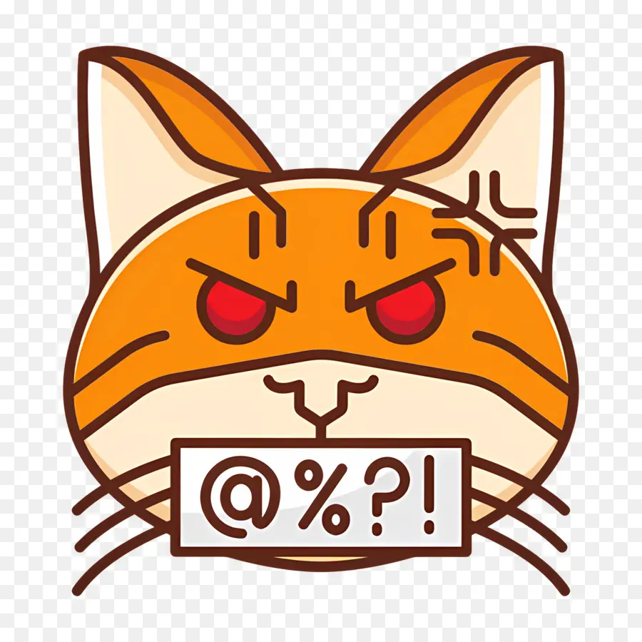 Emojis De Gato，Gato Enojado PNG