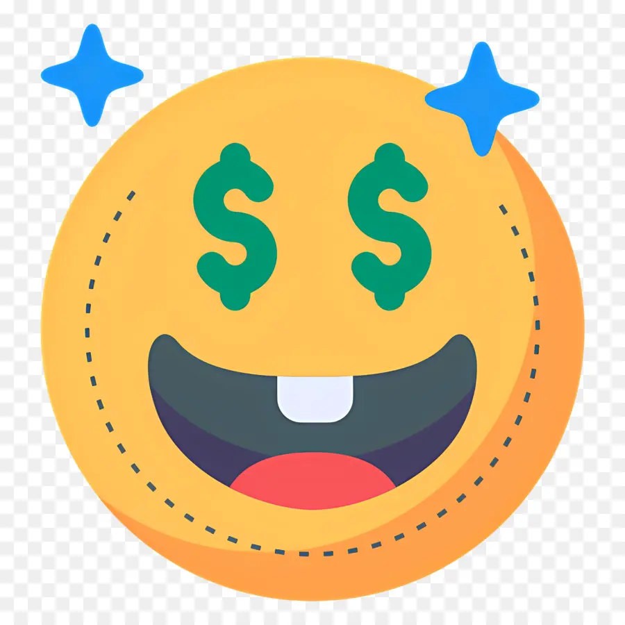 Dinero Emoji，Emoji De Ojos De Dólar PNG