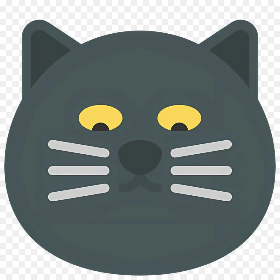 Emojis De Gato，Cara De Gato Gris PNG