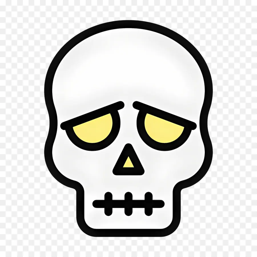 Emoji Calavera，Cráneo PNG