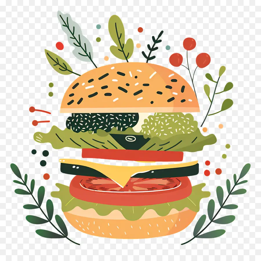 Hamburguesa Vegetariana，Hamburguesa PNG