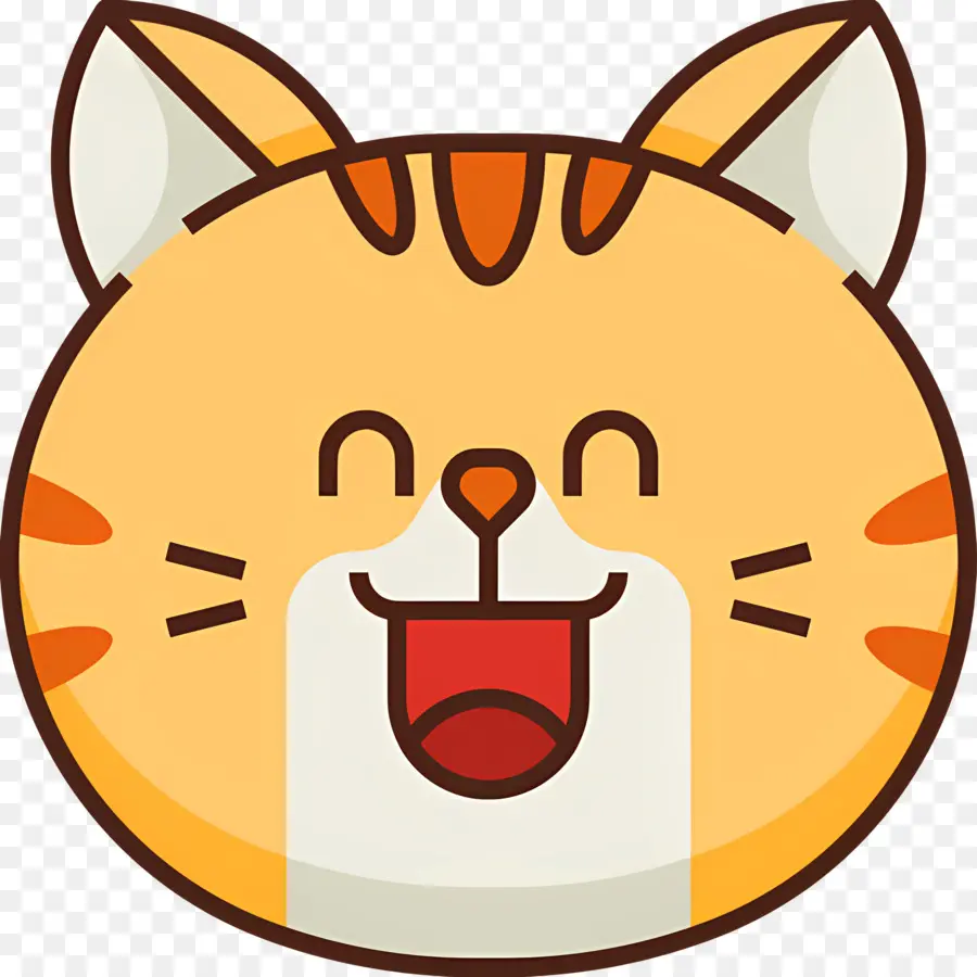 Emojis De Gato，Gato Feliz PNG