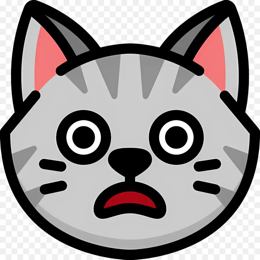 Emoji De Gato，Gato Gris PNG